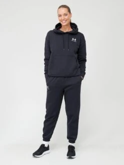 UNDER ARMOUR Essential Fleece Joggers - Black/White -Sport Sphere UY6GF SQ3 0000000019 BLACK WHITE MDo