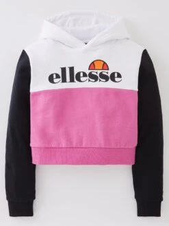 Ellesse Junior Girls Miyam Crop Hoody - PINK