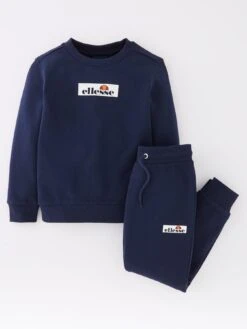 Ellesse Younger Boys Scopo Jog Suit - Navy