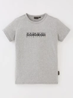 NAPAPIJRI S-box Logo Boys T-shirt - Light Grey