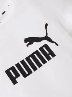Puma Girls Essentials Logo Short Sleeve T-shirt - White -Sport Sphere V32ZT SQ4 0000000004 BLACK SLd
