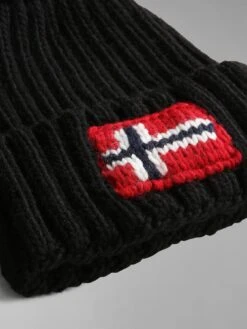 NAPAPIJRI Semiury 5 Flag Beanie -Sport Sphere V3B4K SQ4 0000000004 BLACK SLd1