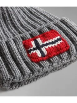 NAPAPIJRI Semiury 5 Flag Beanie - Grey Melange -Sport Sphere V3B4L SQ4 0000000470 GREY MELANGE SLd1