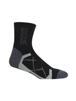 Regatta 2 Pair Outdoor Active Socks - Black/Blue -Sport Sphere V3GKL SQ4 0000000024 BLACK BLUE SLd1