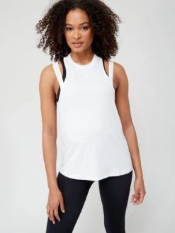 Adidas Train Essentials 3Bar Tank - White