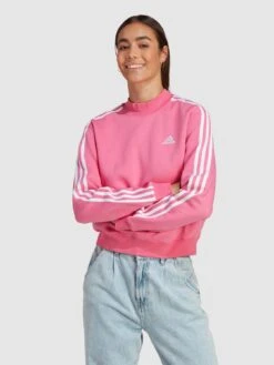 Adidas Sportswear 3 Stripe Sweat - Pink