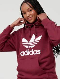 Adidas Originals Trefoil Adicolor Sweatshirt Hoodie - Burgundy -Sport Sphere V3LBA SQ5 0000000151 BURGUNDY MDd1