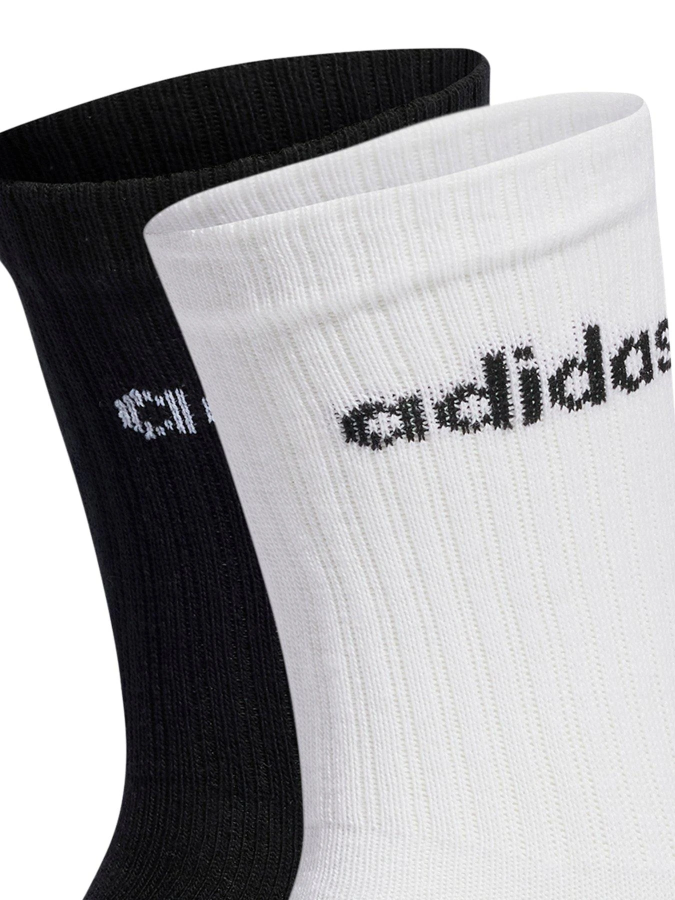 Adidas 3 Pairs Of Performance Linear Crew Cushioned Socks - Multi 2 Adidas 3 Pairs Of Performance Linear Crew Cushioned Socks - Multi - Image 2