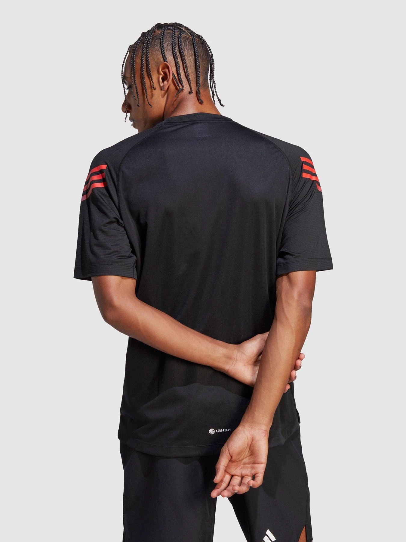 Adidas Men's Ti 3S Tee - BLACK 2 Adidas Men's Ti 3S Tee - BLACK - Image 2