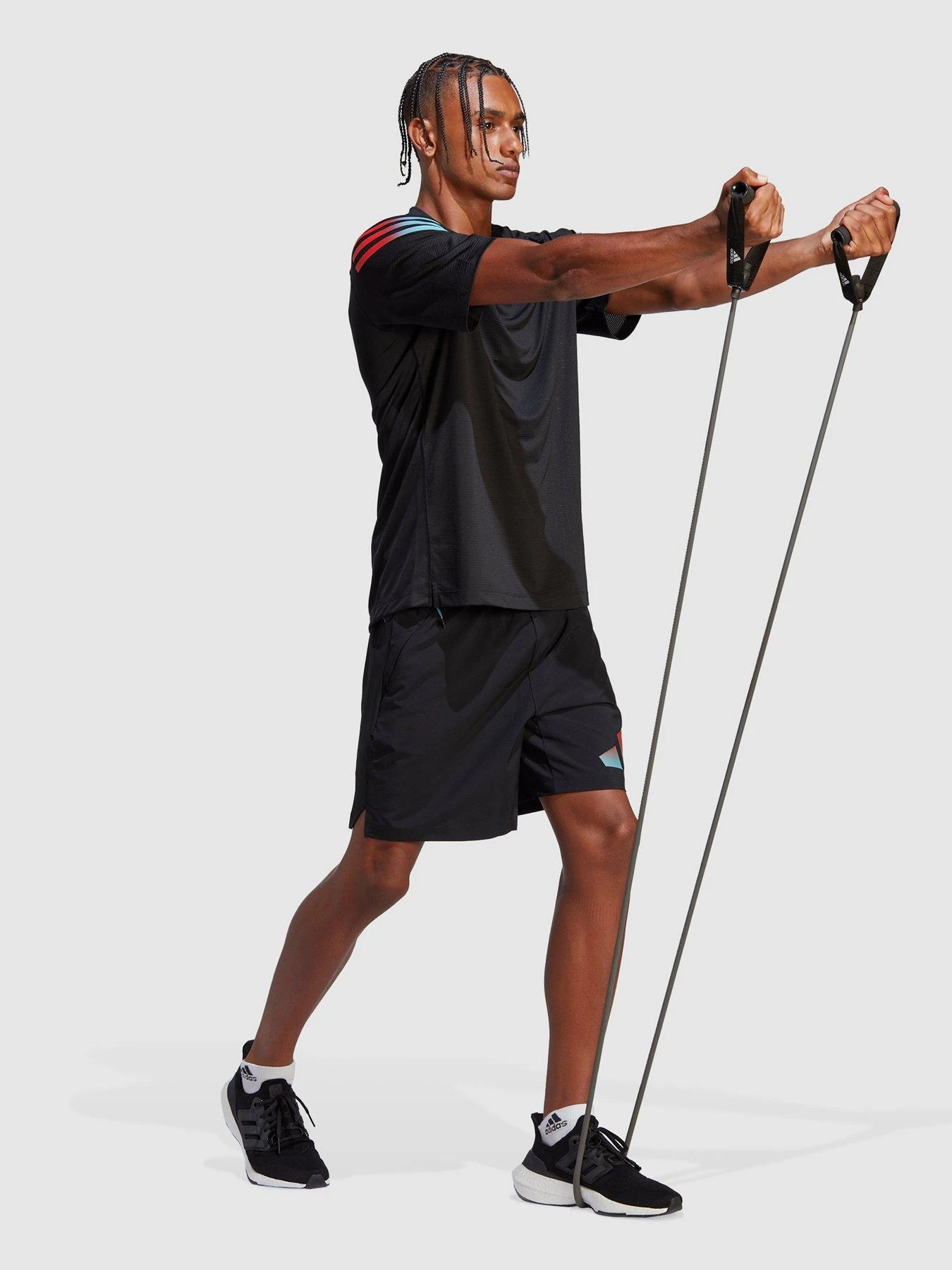 Adidas Men's Ti 3S Tee - BLACK 3 Adidas Men's Ti 3S Tee - BLACK - Image 3