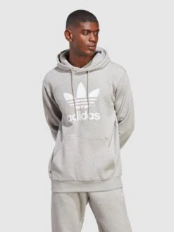 Adidas Originals Adicolor Classics Trefoil Hoodie - Medium Grey Heather