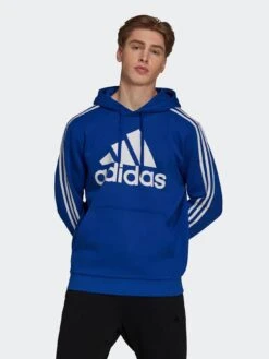 Adidas Sportswear Essentials Fleece 3-Stripes Logo Hoodie - Royal Blue