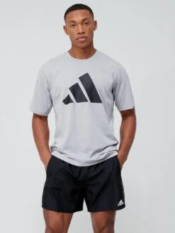 Adidas Performance Train Essentials Feelready Logo Training T-Shirt - Medium Grey Heather
