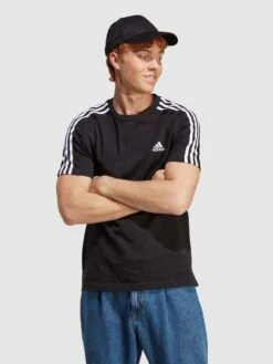 Adidas Sportswear Essentials Single Shirt 3-Stripes T-Shirt - Black/White