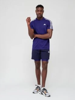 Adidas Performance Train Essentials 3-Stripes Training T-Shirt - Navy -Sport Sphere V4Z8C SQ3 0000000048 NAVY MDo