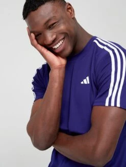 Adidas Performance Train Essentials 3-Stripes Training T-Shirt - Navy -Sport Sphere V4Z8C SQ4 0000000048 NAVY MDd