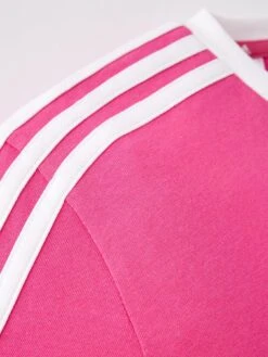 Adidas Sportswear Girls Junior Essentials 3 Stripe Boyfriend Tee - Dark Pink -Sport Sphere V5PXP SQ5 0000004418 DARK PINK SLd1