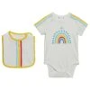 Adidas Infant 3-Stripes Vest & Bib Gift Set - White