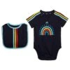 Adidas Sportswear Unisex Infant 3-Stripes Vest & Bib Gift Set - Navy