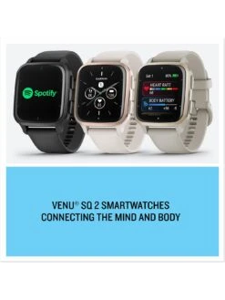 Garmin Venu Sq 2, Music Edition Smartwatch - Ivory/Peach Gold, WW -Sport Sphere V8BKY SQ5 0000000168 IVORY SLd1