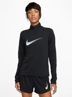 Nike Dri-FIT Swoosh Half Zip Top - Black