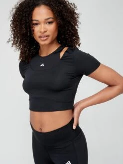 Adidas Train Hiit Crop Tee - Black