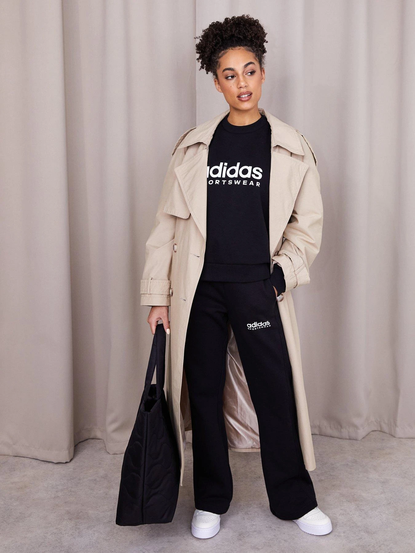 Adidas All Szn Graphic Wide Leg Pant - Black 1 Adidas All Szn Graphic Wide Leg Pant - Black