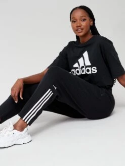 Adidas Sportswear Essentials Big Logo Boyfriend T-shirt - Black/White -Sport Sphere V8XHZ SQ4 0000000019 BLACK WHITE MDd