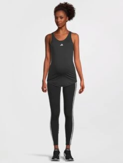 Adidas Sportswear Women's Sportswear Maternity Leggings - Black/White -Sport Sphere V8XI7 SQ3 0000000019 BLACK WHITE MDo