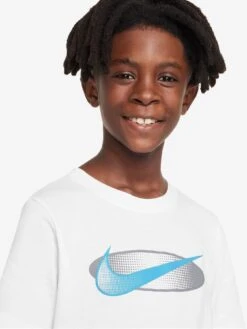 Nike Older Boys Sportswear Core Brandmark T-Shirt - White  -Sport Sphere V989D SQ4 0000000013 WHITE SLd