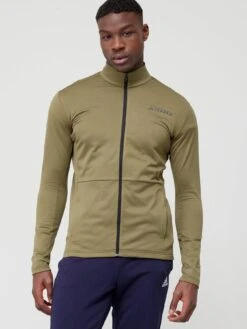 Adidas Terrex Multi Full-Zip Fleece Jacket - Khaki -Sport Sphere V9PSK SQ5 0000000058 KHAKI MDd1