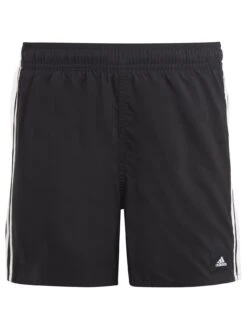 Adidas Boys 3 Stripe Swim Short - Black/White