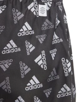 Adidas Boys Badge Of Sport All Over Print Swim Short - Black/White -Sport Sphere V9Z3R SQ4 0000000019 BLACK WHITE SLd