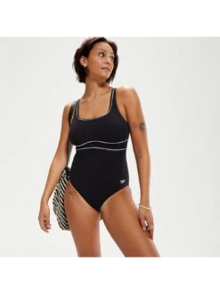 Speedo Shaping Contour Eclipse Swimsuit - Black/White -Sport Sphere VCXIH SQ3 0000000019 BLACK WHITE MDo