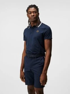 J.Lindeberg J LINDEBERG Glen Regular Fit Short Sleeve Polo Shirt - Navy