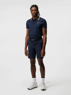 J.Lindeberg J LINDEBERG Glen Regular Fit Short Sleeve Polo Shirt - Navy -Sport Sphere VDFA1 SQ3 0000000048 NAVY MDo