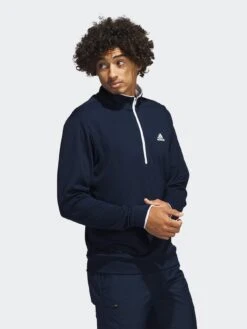 Adidas Golf Upf Quarter Zip Pullover - Navy/White -Sport Sphere VDFB0 SQ3 0000000025 NAVY WHITE MDo