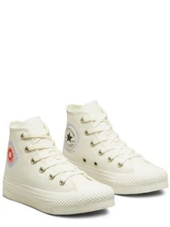 Converse Kids Chuck Taylor All Star EVA Lift Platform Festival Florals - White/Orange -Sport Sphere VDNCJ SQ3 0000001704 WHITE ORANGE SLf