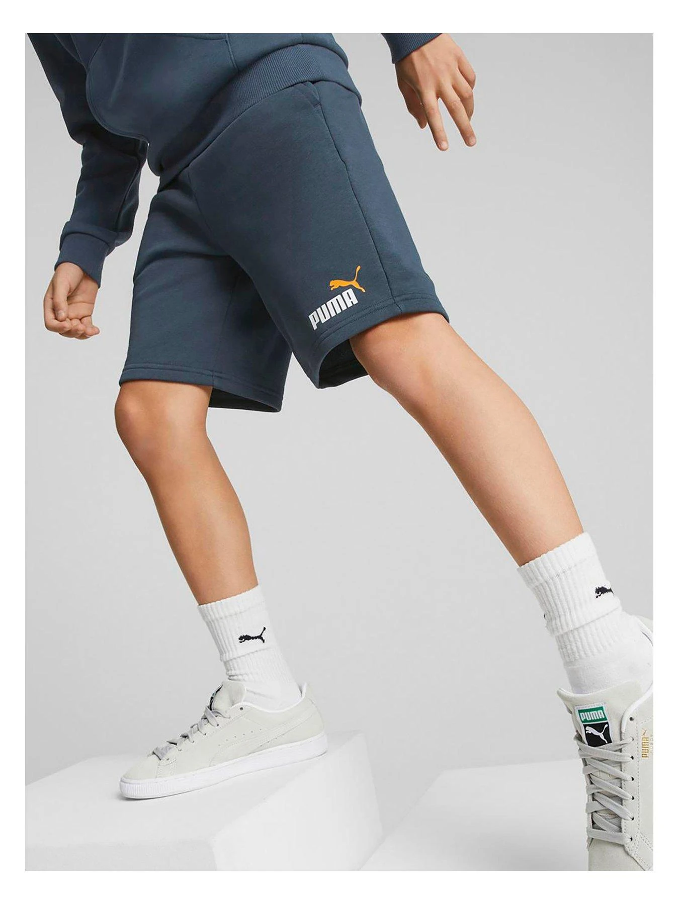 Puma Boys Essentials+ Short - Navy 1 Puma Boys Essentials+ Short - Navy