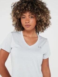 UNDER ARMOUR Tech Short Sleeve V Neck - Twist - Grey -Sport Sphere VDO4Q SQ5 0000000005 GREY MDd1