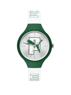 Puma Contour 3-Hand Green And White Polyurethane Watch