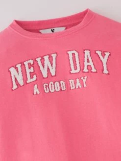 V By Very Girls Varsity Sweat And Jogger Set - Pink -Sport Sphere VFC4L SQ4 0000000063 PINK SLd