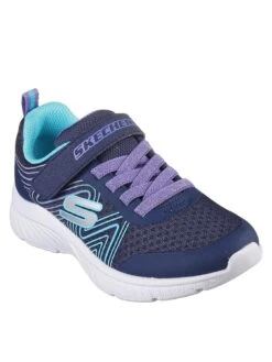 Skechers Girls Microspec Plus Gore And Strap 3d Print Trainer