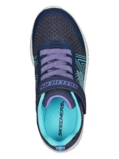 Skechers Girls Microspec Plus Gore And Strap 3d Print Trainer -Sport Sphere VFHEQ SQ4 0000000048 NAVY SLt