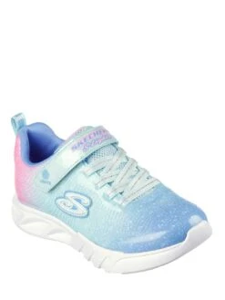 Skechers Girls Flicker Flash Gore And Strap 3d Print Lighted Trainer -Sport Sphere VFHFB SQ3 0000000020 BLUE SLf