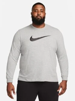 Nike Nsw L/s Swoosh T-shirt - Grey