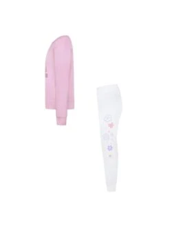 Converse Younger Girls Floral Graphic Crew Sweat & Pant Set -Sport Sphere VFMUS SQ4 0000000108 BEIGE SLd