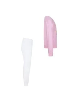 Converse Younger Girls Floral Graphic Crew Sweat & Pant Set -Sport Sphere VFMUS SQ5 0000000108 BEIGE SLd1