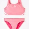 Adidas Junior Girls 3 Stripe Bikini - Pink