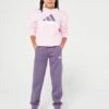 Adidas Sportswear Essentials Junior Big Logo Fleece Tracksuit - Pink